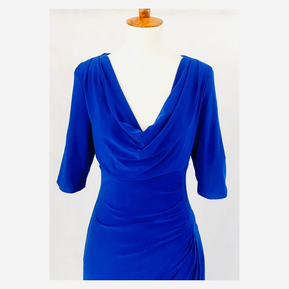 Lauren Ralph Lauren Cowl Neck Ruched Jersey Dress - Picture 4 of 12
